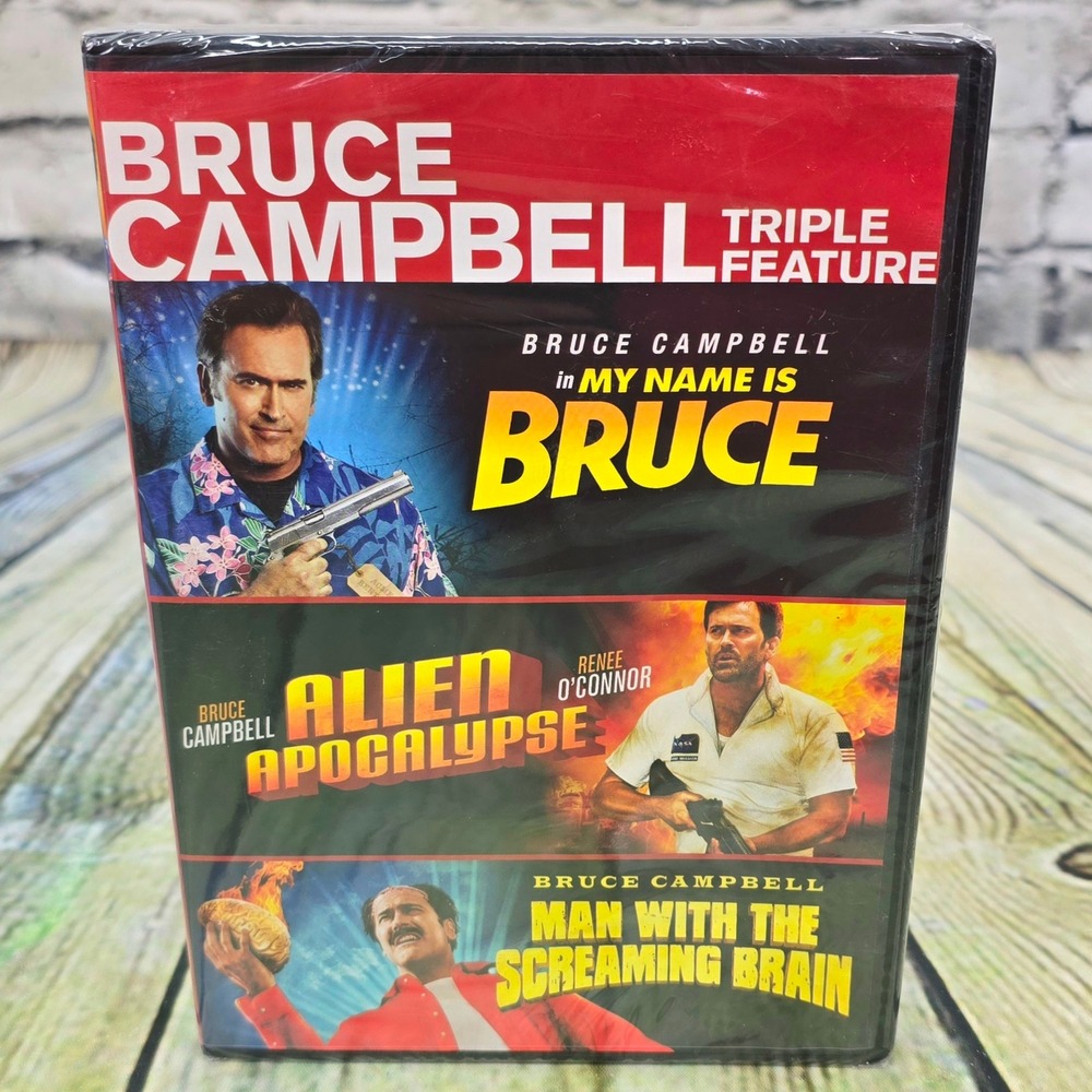 Bruce Campbell Triple‎ Feature DVD 2013 Alien Apocalypse Screaming Brain NEW